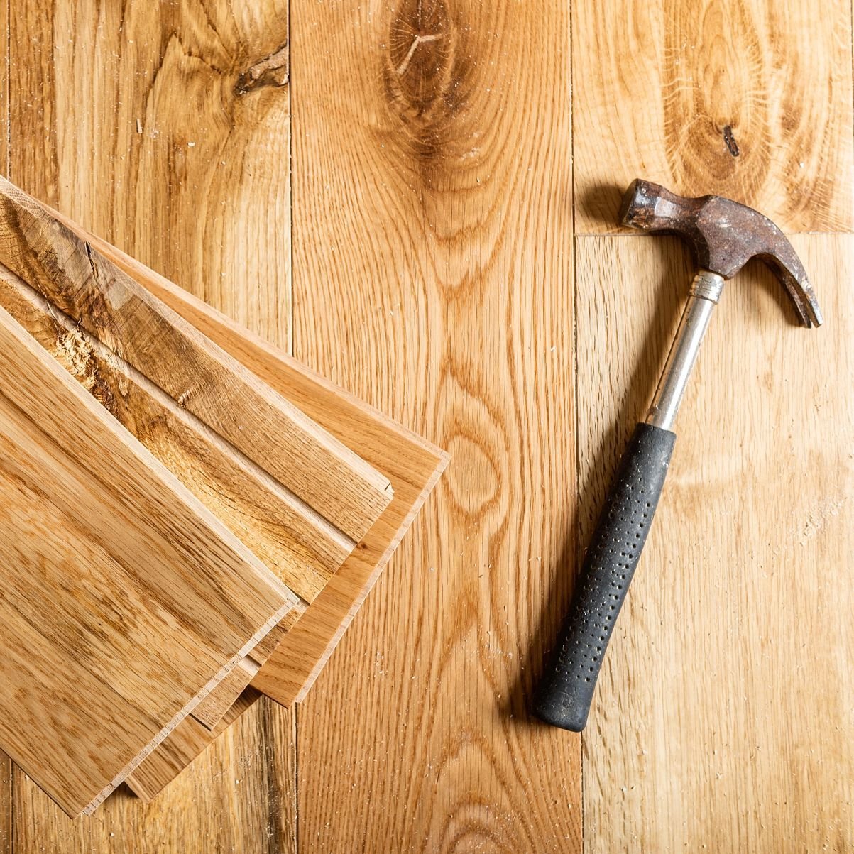 Hammer on hardwood floor - Hardwood flooring installation services from Carpet City & Flooring Center in the Fairfield, CT area